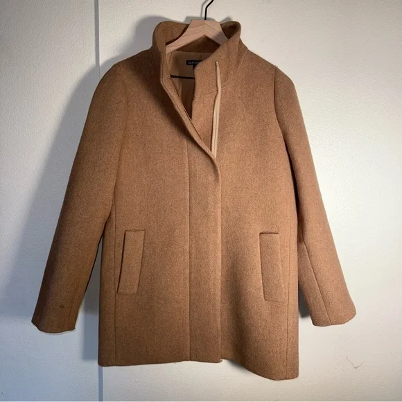 J.CREW City Coat Classic wool blend outerwear old money minimalist collar coat 8 - Picture 5 of 7